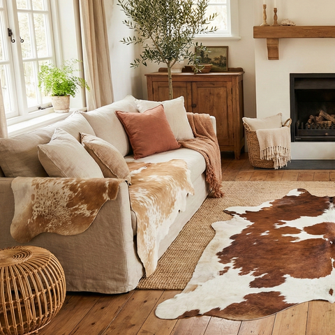 Kuhfelle Braun-Weiß